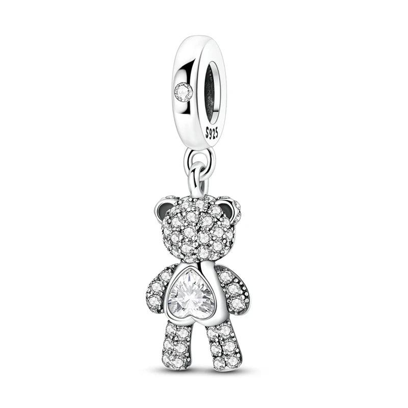 Charms Fit Original 925 Sterling Silver Beads Bear Kart Family Tree Charms For Bracelet Pendant Women Jewelry Gifts K's Collection Store
