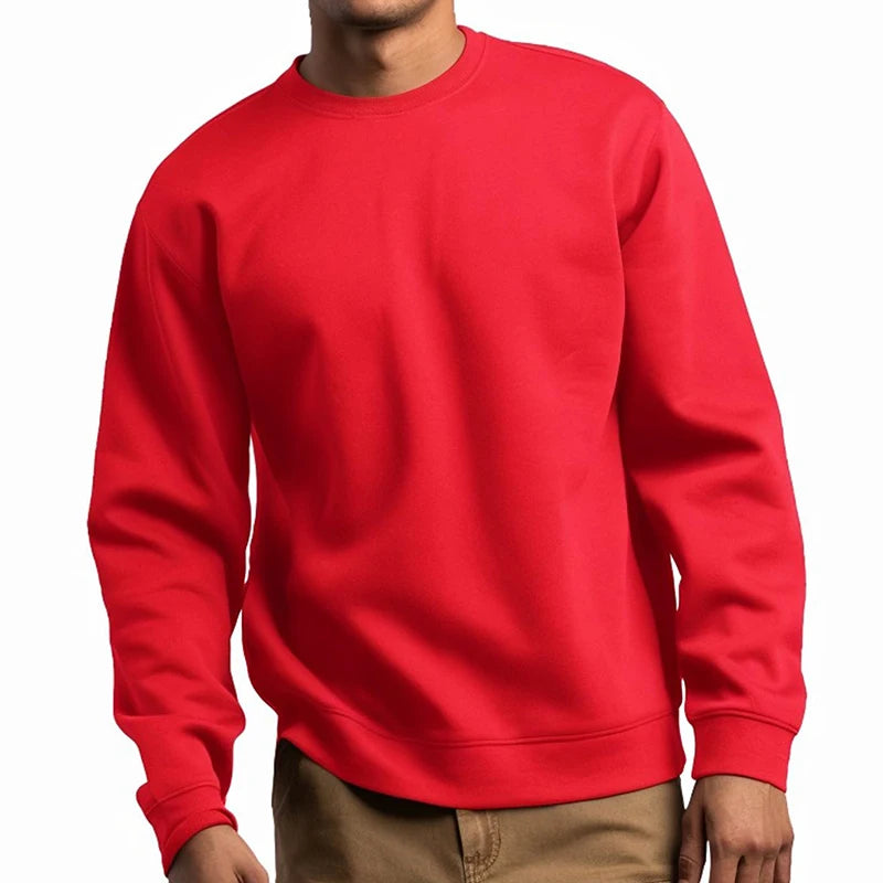 Basic Crewneck Sweatshirts for Men Women Spring Fall Warm Comfy Fleece Lined Pullover Tops Athletic Casual Loose Fit Sweaters K's Collection Store