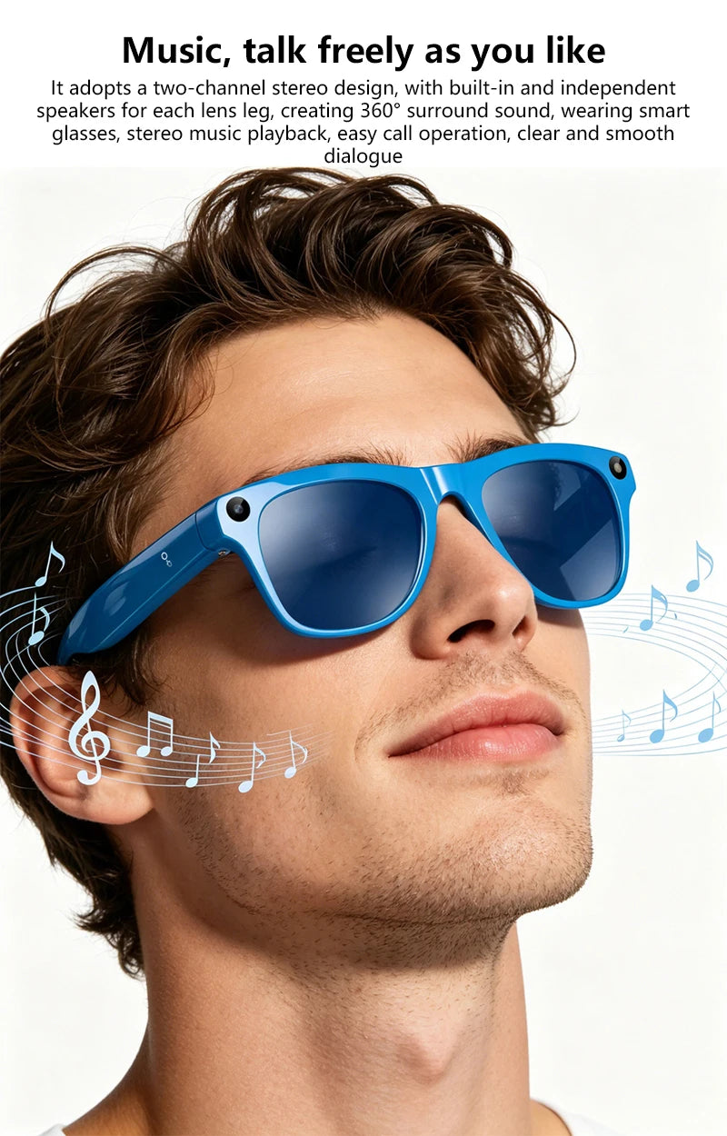 Lenovo Smart AI Glasses – 8K HD Camera, Bluetooth, Voice Call & AI Translation K's Collection Store