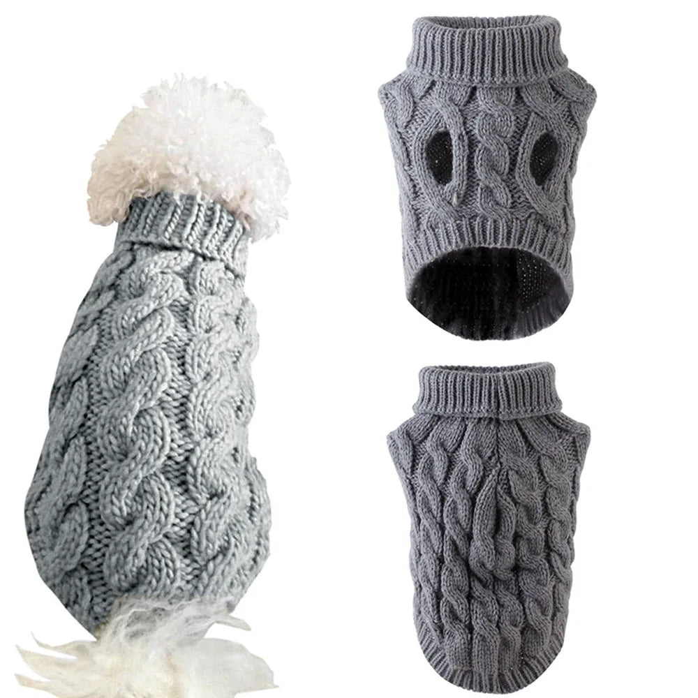 Dog Sweaters for Small Dogs Winter Warm Dog Clothes Turtleneck Knitted Pet Clothing Puppy Cat Sweater Vest Chihuahua Yorkie Coat K's Collection Store