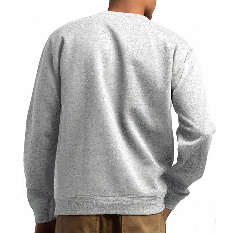 Basic Crewneck Sweatshirts for Men Women Spring Fall Warm Comfy Fleece Lined Pullover Tops Athletic Casual Loose Fit Sweaters K's Collection Store