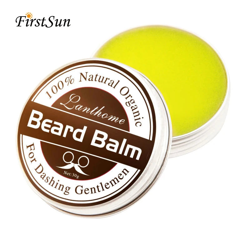 Natural Beard Balm Wax Beard Growth Oil for Men Moisturizing Smoothing Beard Styling Professional Care Cream Skin Care K's Collection Store