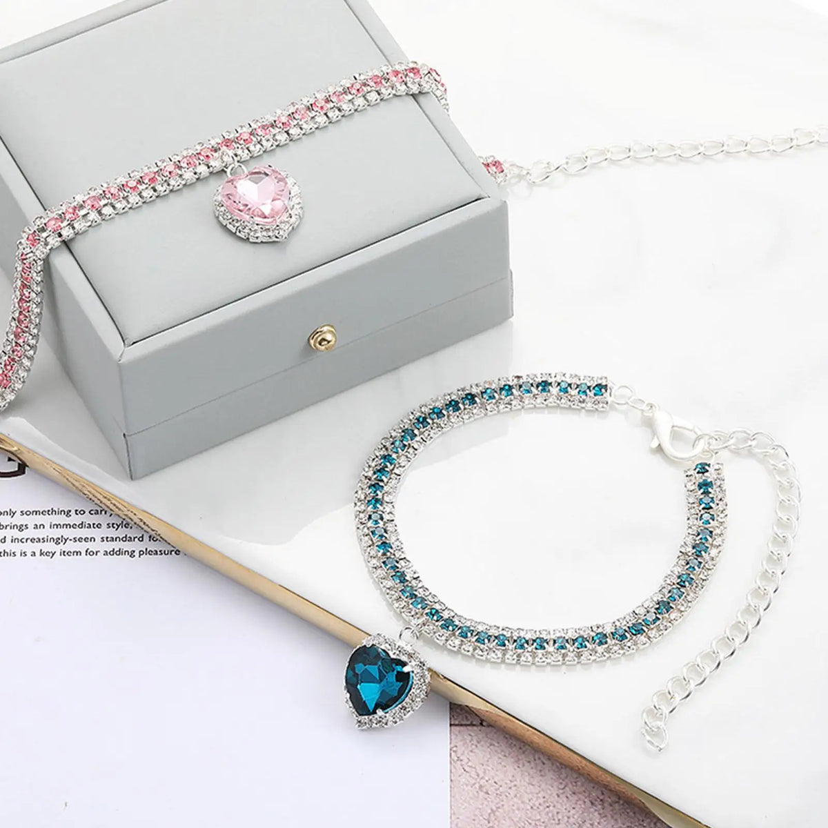 Luxury Crystal Cat Collar Love Pendant Necklace Pet Collar Adjustable Small Dog Cat Neck Ring Rhinestone Collar Pet Accessories K's Collection Store