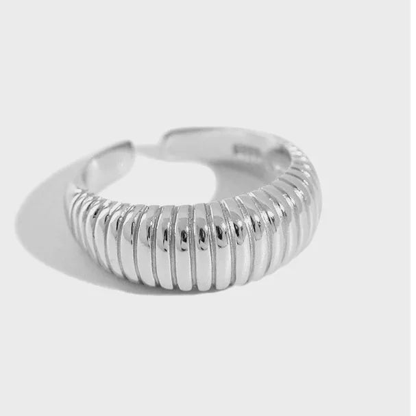 Real 925 sterling silver finger rings for women irregular Trendy fine Jewelry Large Adjustable Antique Rings Anillos K's Collection Store