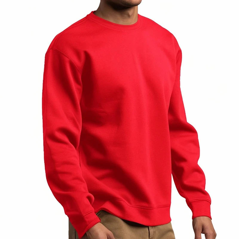 Basic Crewneck Sweatshirts for Men Women Spring Fall Warm Comfy Fleece Lined Pullover Tops Athletic Casual Loose Fit Sweaters K's Collection Store
