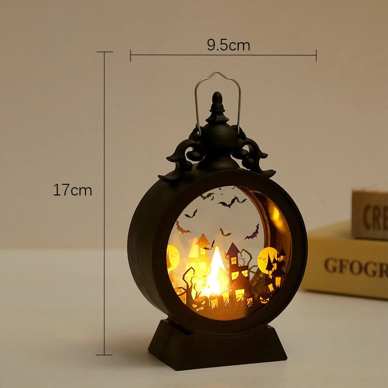 Halloween LED Wind Night Light Portable Pumpkin Ghost Lantern Bar Desktop Ornament Halloween Decor Props Party Supplies DeskLamp K's Collection Store