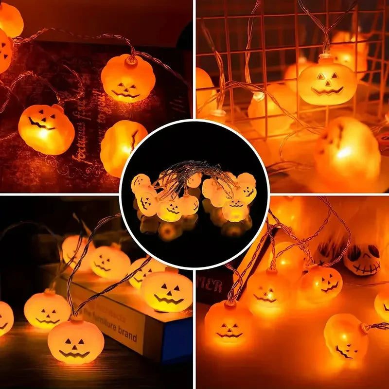 Halloween Pumpkin LED String Lights | Jack-O-Lantern Spooky Decor K's Collection Store