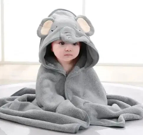 Toddler Bathrobe Infant Bath Towel Boy Girl Blankets Swaddle With Hood Cartoon Coral Fleece Towel Blanket Newborn Kids Bedding K's Collection Store