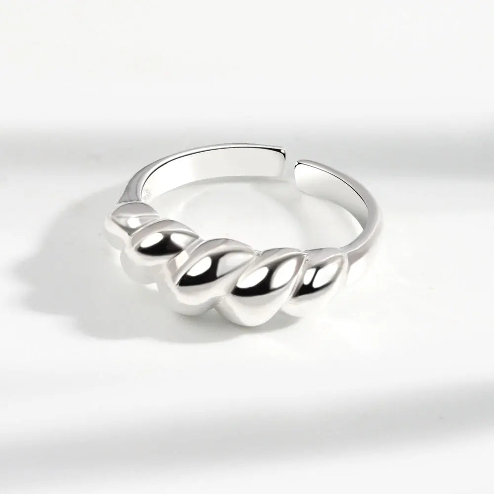 Real 925 sterling silver finger rings for women irregular Trendy fine Jewelry Large Adjustable Antique Rings Anillos K's Collection Store