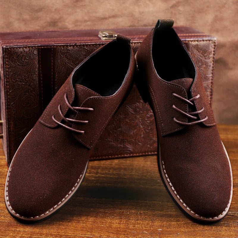 Luxury Men Oxford Shoes High Quality Suede Leather Shoes for Men Business Casual Shoe Lace-Up Men Party Wedding Shoes Plus Size K's Collection Store