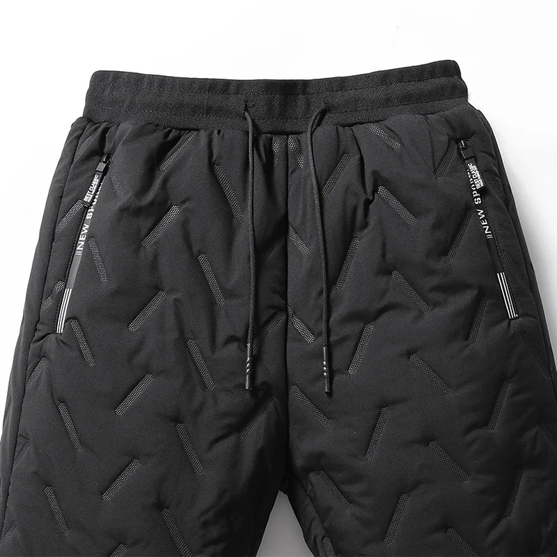 Winter Sweatwear Men Plush Thick Fleece Sweatpant Lambswool Thermal Trousers Casual Pants Waterproof Windproof Warm Cotton Pants K's Collection Store