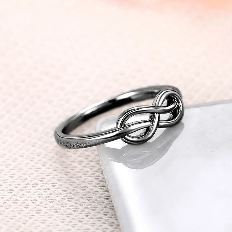 Luxury Female Rings 925 Sterling Silver Minimalist Infinity Design Women Finger Rings Accessories Daily Party Jewelry Bulk K's Collection Store