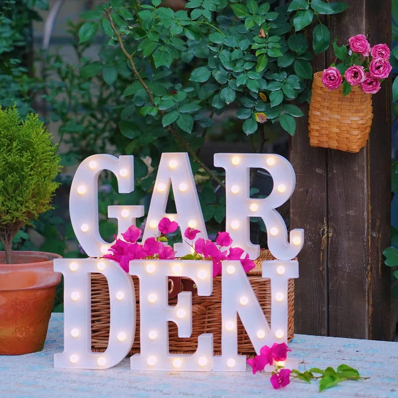 Luxury Alphabet Letter LED Lights Luminous Number Lamp  Battery Night Light for Home Wedding Birthday Christmas Party Decoration K's Collection Store