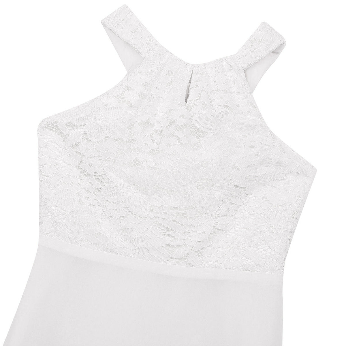 Kids Chiffon Floral Lace Cutout Back Flower Girl Dress Childs Girls Children Wedding Birthday Party Clothes K's Collection Store