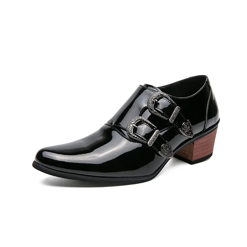 Luxury Classic High Heels Men Leather Shoes Height Increasing Casual Wedding Party Dancing Shoes Men Spring/Autumn K's Collection Store