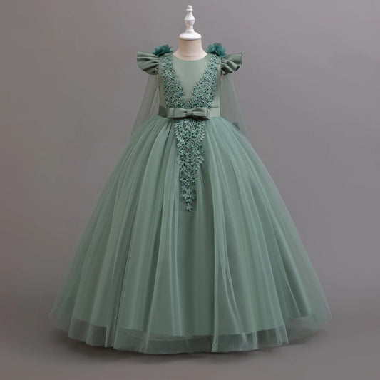 Teen Long Flower Bridesmaid Dresses For Girls Children Wedding Prom Gown Girl Party Dress Elegant Kids Communion Evening Clothes K's Collection Store