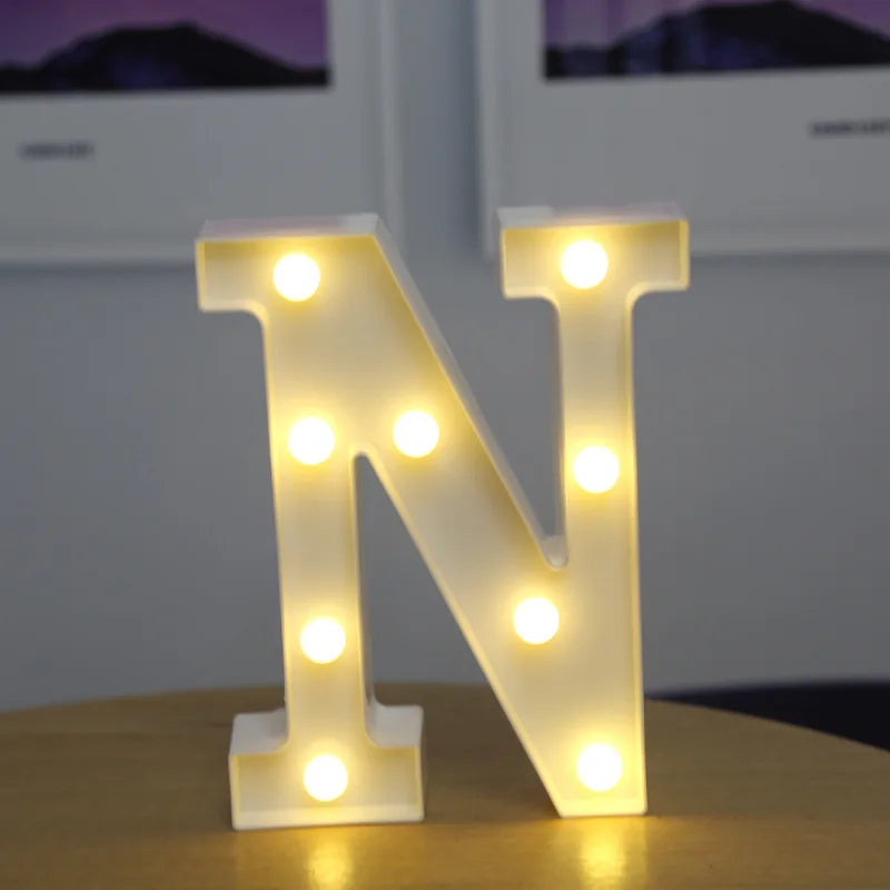 Luxury Alphabet Letter LED Lights Luminous Number Lamp  Battery Night Light for Home Wedding Birthday Christmas Party Decoration K's Collection Store