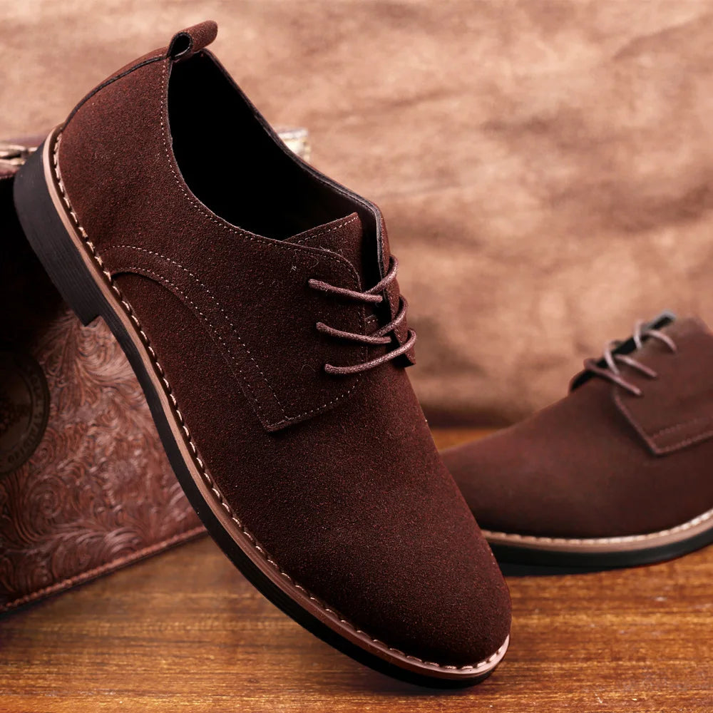 Luxury Men Oxford Shoes High Quality Suede Leather Shoes for Men Business Casual Shoe Lace-Up Men Party Wedding Shoes Plus Size K's Collection Store