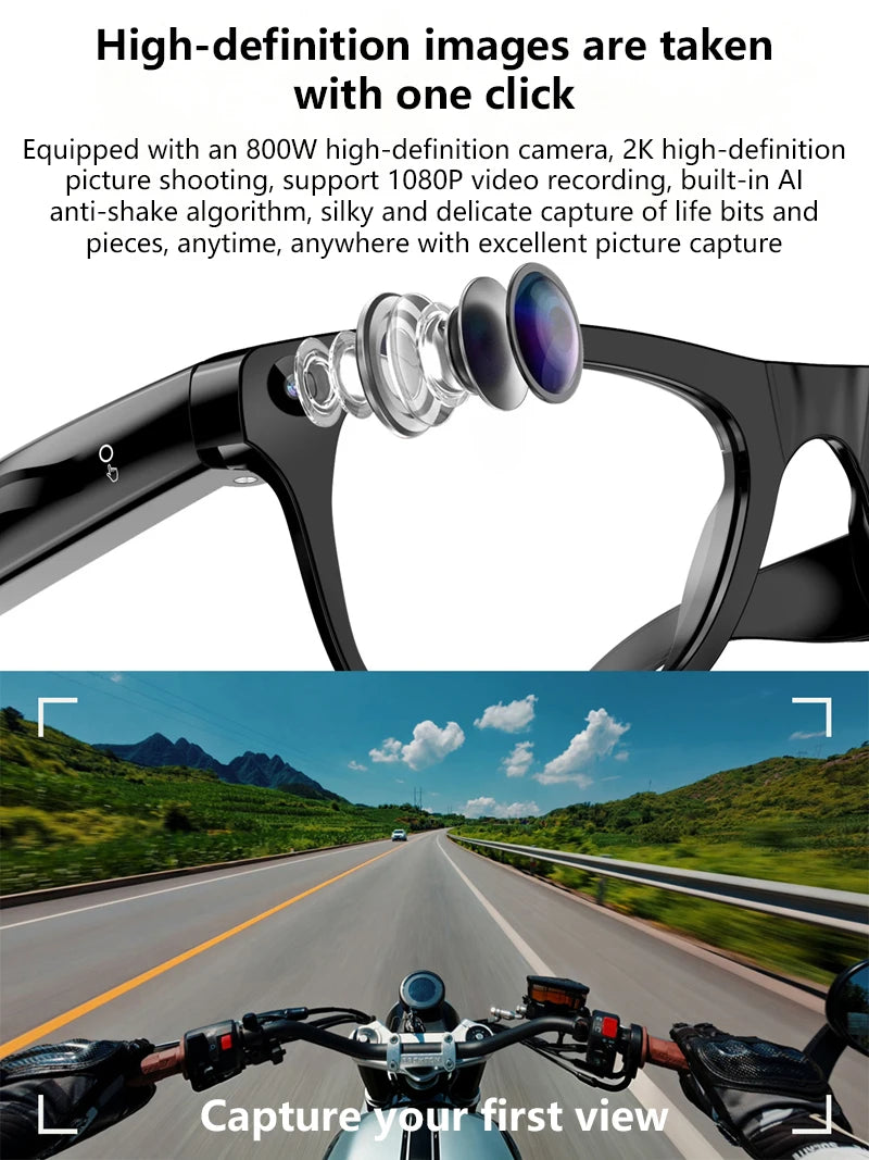 Lenovo Smart AI Glasses – 8K HD Camera, Bluetooth, Voice Call & AI Translation K's Collection Store