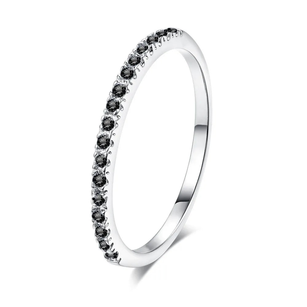 Simple Delicate Trendy Shiny Inlay Zirconia Thin Rings for Women Rose Gold Silver Colour Ring Wedding Accessory Jewelry Gifts K's Collection Store