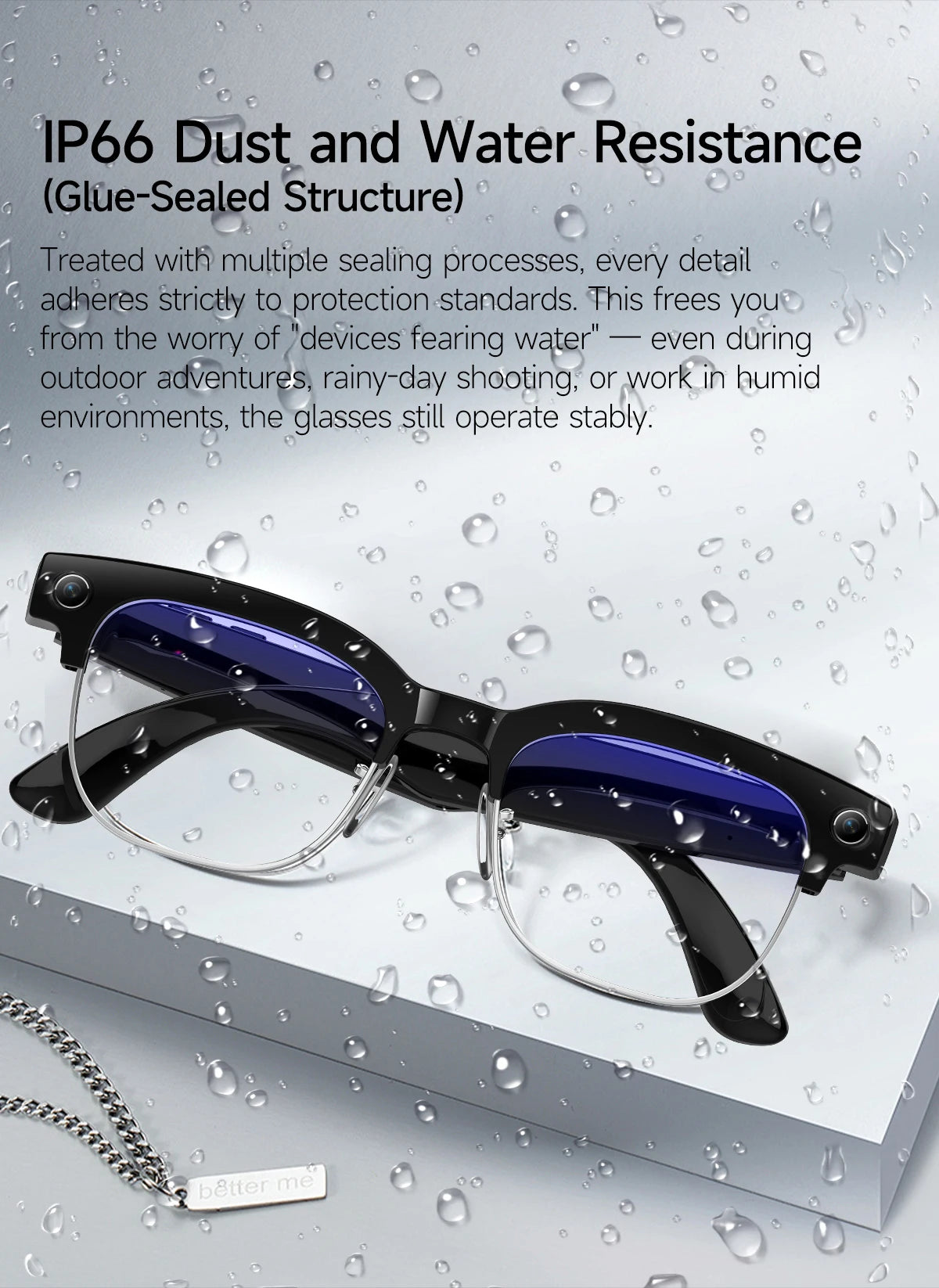 2026 New 8MP Ultra-Wide HD Camera Smart Glasses Video Record 4GB AI Photo Recognition BT Call Translation Voice Smart Glasses K's Collection Store