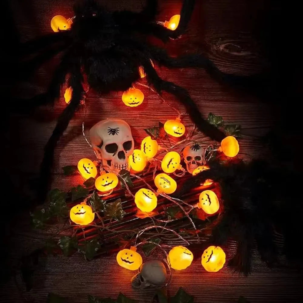 Halloween Pumpkin LED String Lights | Jack-O-Lantern Spooky Decor K's Collection Store