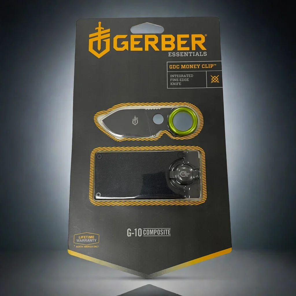 GERBER retail blister pack for GDC Money Clip integrated pocket knife keychain