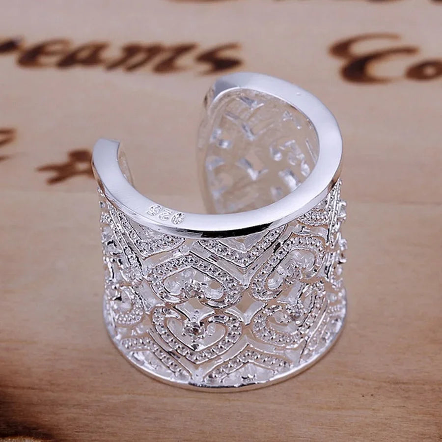 factory price 925 Sterling silver Ring Jewelry noble Charms women lady crystal gorgeous wedding party K's Collection Store