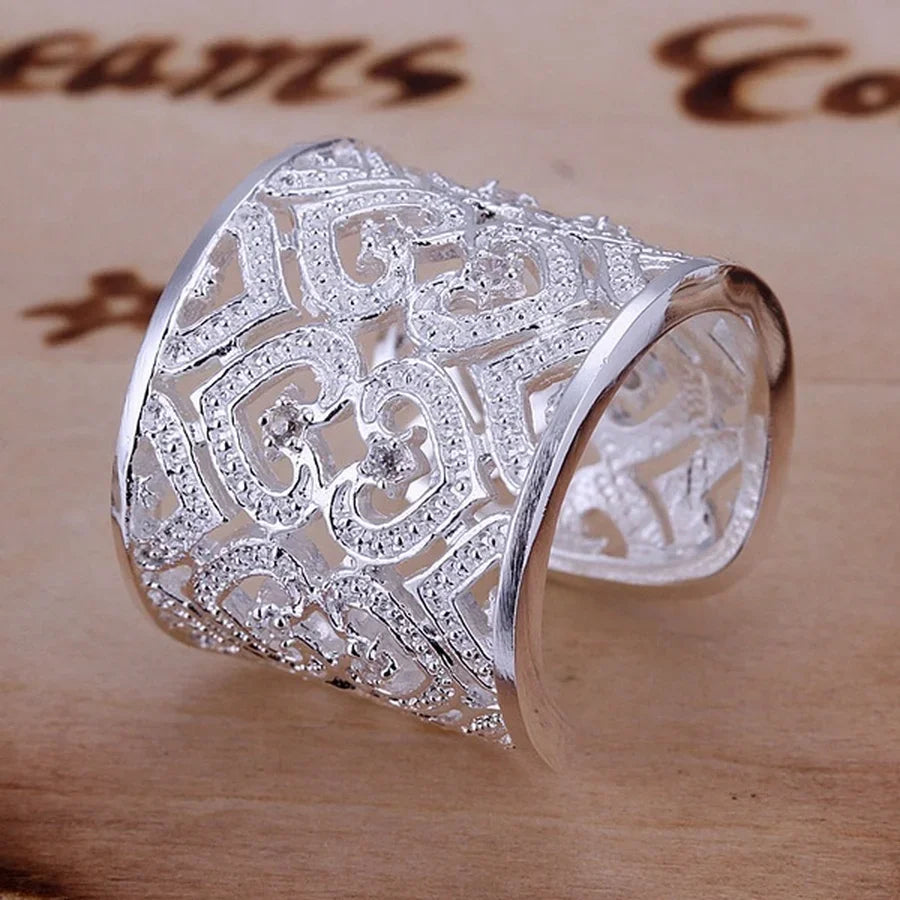 factory price 925 Sterling silver Ring Jewelry noble Charms women lady crystal gorgeous wedding party K's Collection Store