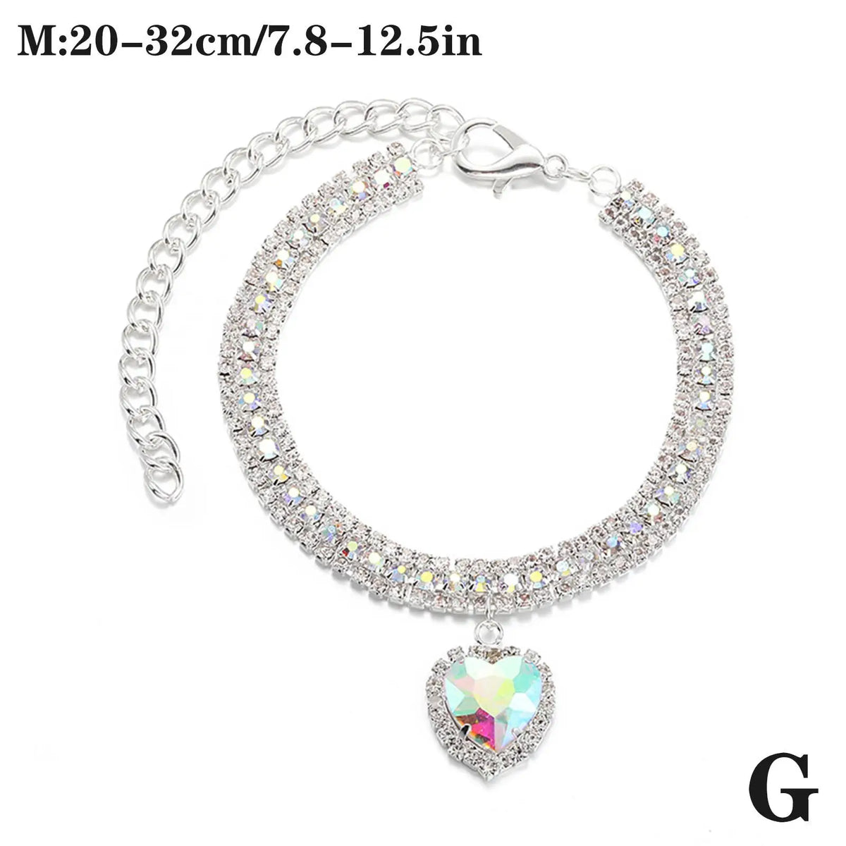 Luxury Crystal Cat Collar Love Pendant Necklace Pet Collar Adjustable Small Dog Cat Neck Ring Rhinestone Collar Pet Accessories K's Collection Store