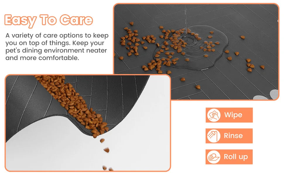 Pet Feeding Mat-Absorbent Pet Placemat Rubber Backing Quick Dry Water Mat for Dog Cat for Food and Water Bowl with Waterproof K's Collection Store