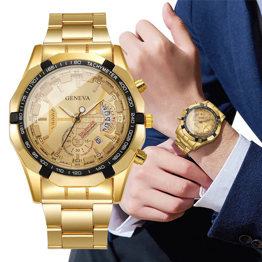 Men's Luxury Large Dial Calendar Quartz Watch K's Collection Store