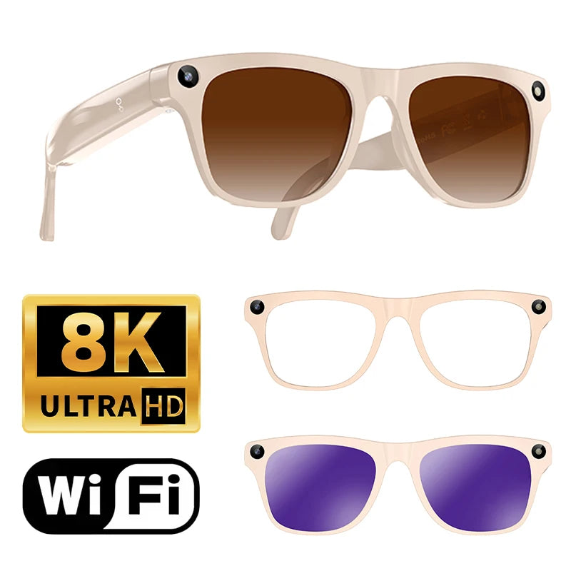 Lenovo Smart AI Glasses – 8K HD Camera, Bluetooth, Voice Call & AI Translation K's Collection Store