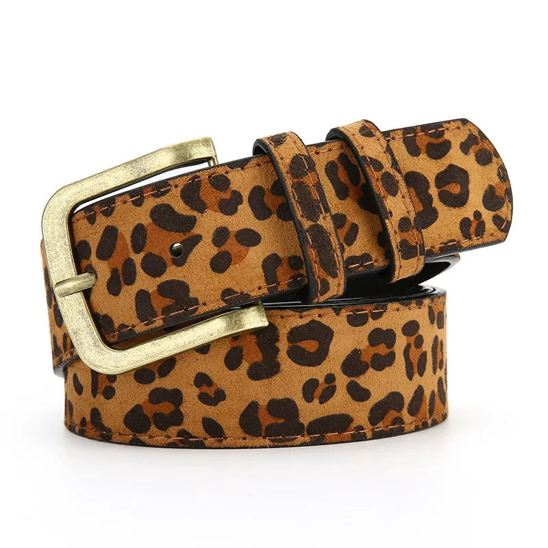 Boho Style PU Leopard Print Belt Women Dress Slim Fit Women Dress Custom Belt K's Collection Store