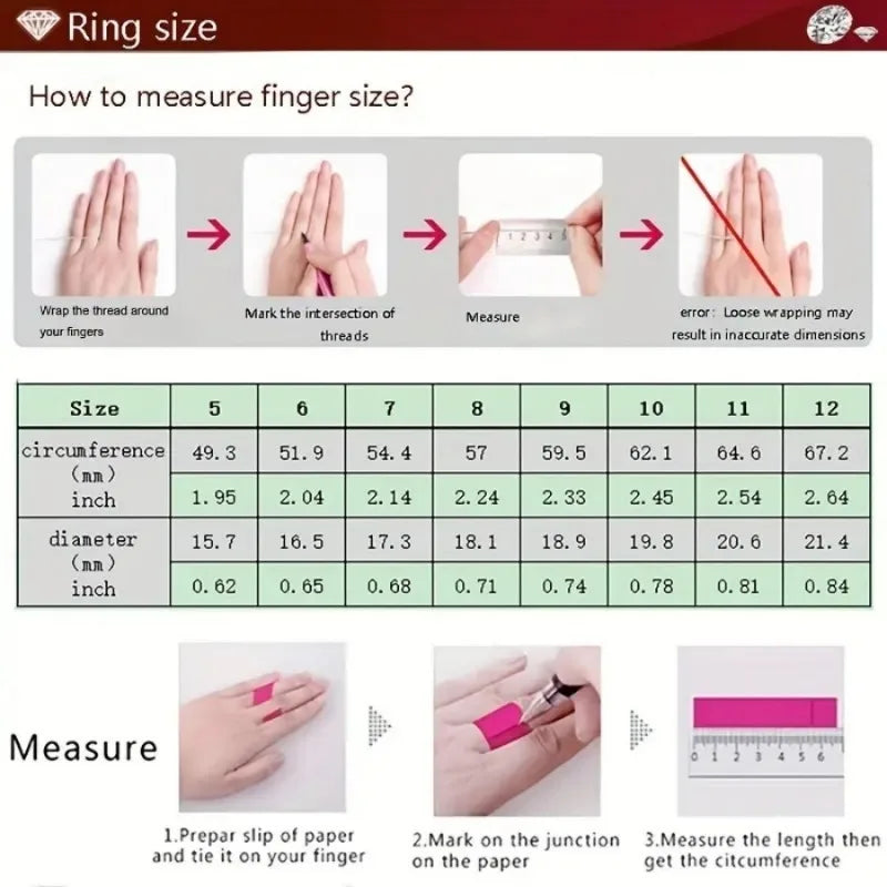 Women's Geometric Zircon Wedding Band Ring K's Collection Store