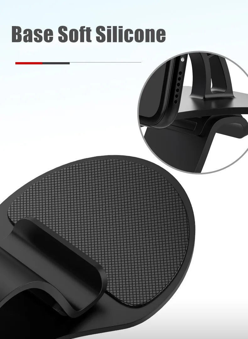 Black base soft silicone pad for dashboard car phone mount grip